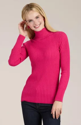 Ribbed Turtleneck | Coco Pink