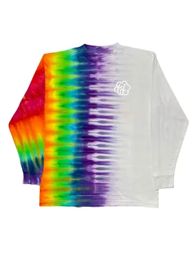 ROYGBIV Vertical Rainbow Tie Dye Long Sleeve T-Shirt