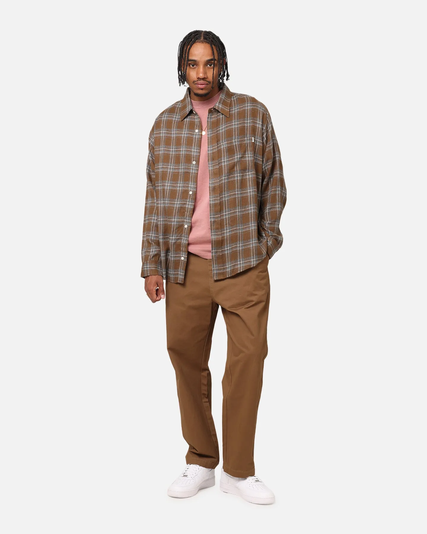 S Double Chino Pant Twill Brown