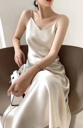Satin Camisole Slip Dress [2 Colours]