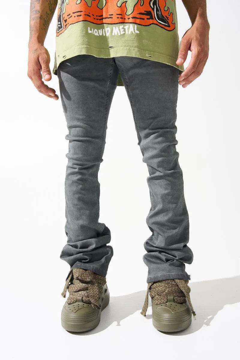 SERENEDE Lead Stacked Jeans (GREY)