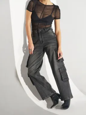 Smoky Straight-Leg Baggy Denim Jeans