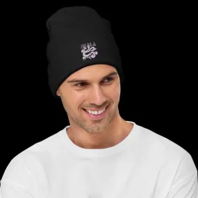 Snake Embroidered Beanie: Cozy Cotton Blend & Stylish Fit