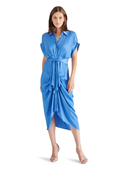 STE Tori Tie-Front Midi Shirtdress