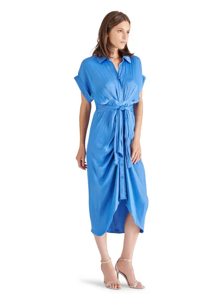 STE Tori Tie-Front Midi Shirtdress