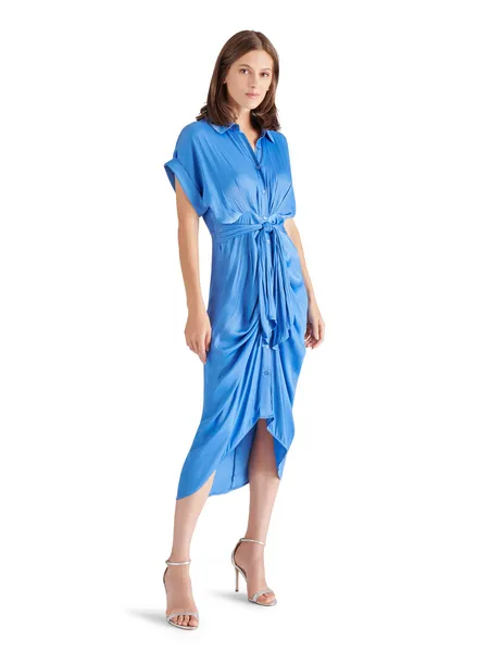 STE Tori Tie-Front Midi Shirtdress