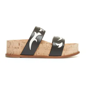 Striker Embossed Leather and Cork Slides