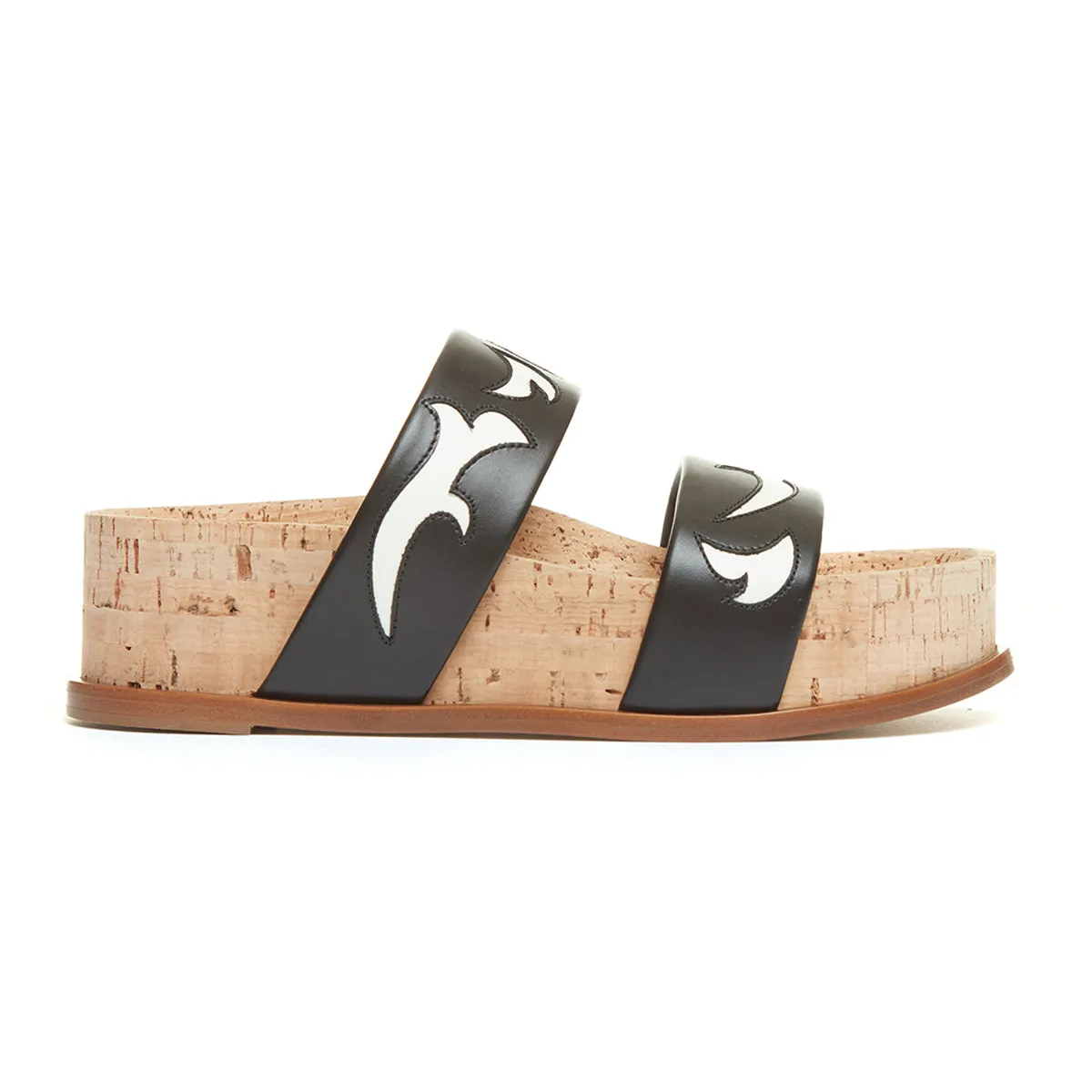 Striker Embossed Leather and Cork Slides