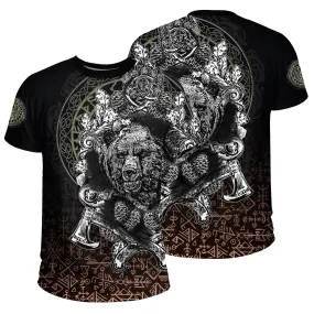 Summer 2025 Men's Oversized 3D Viking Symbol T-Shirt - Street Fashion Plus Size Breathable Top (Up to 6XL)