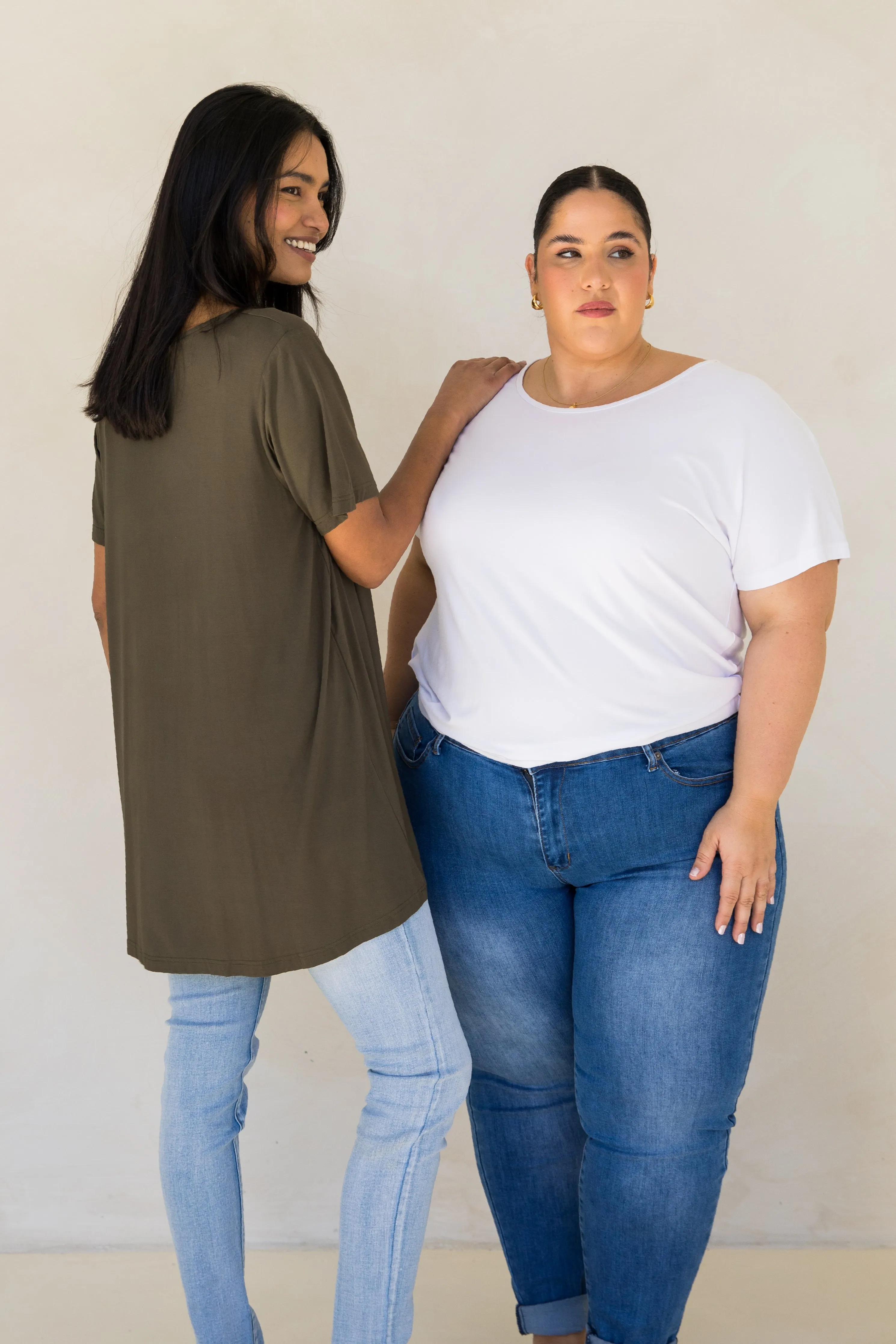 T-Shirt Top | Moss Green