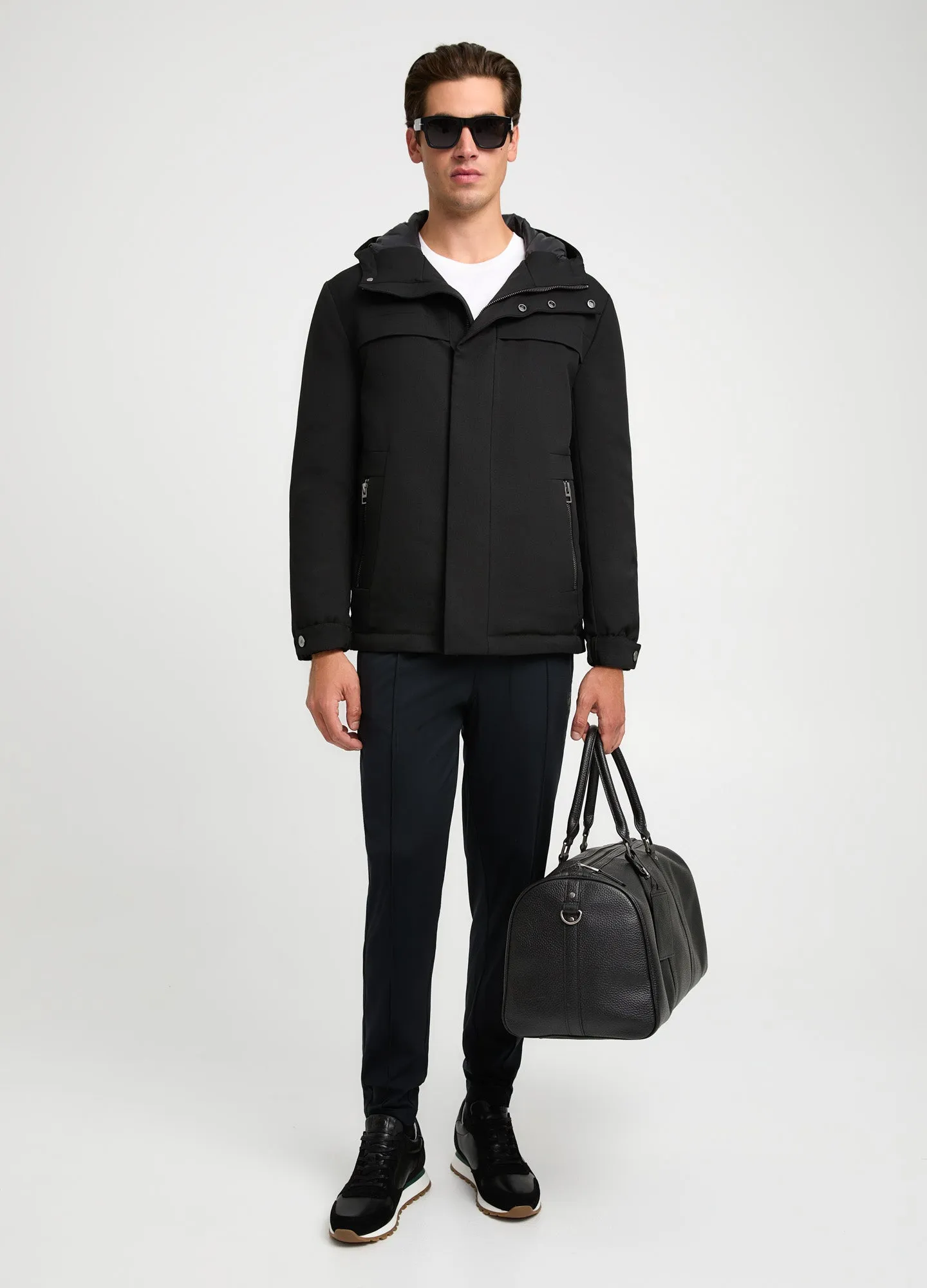 Tech Down Parka Jacket Black