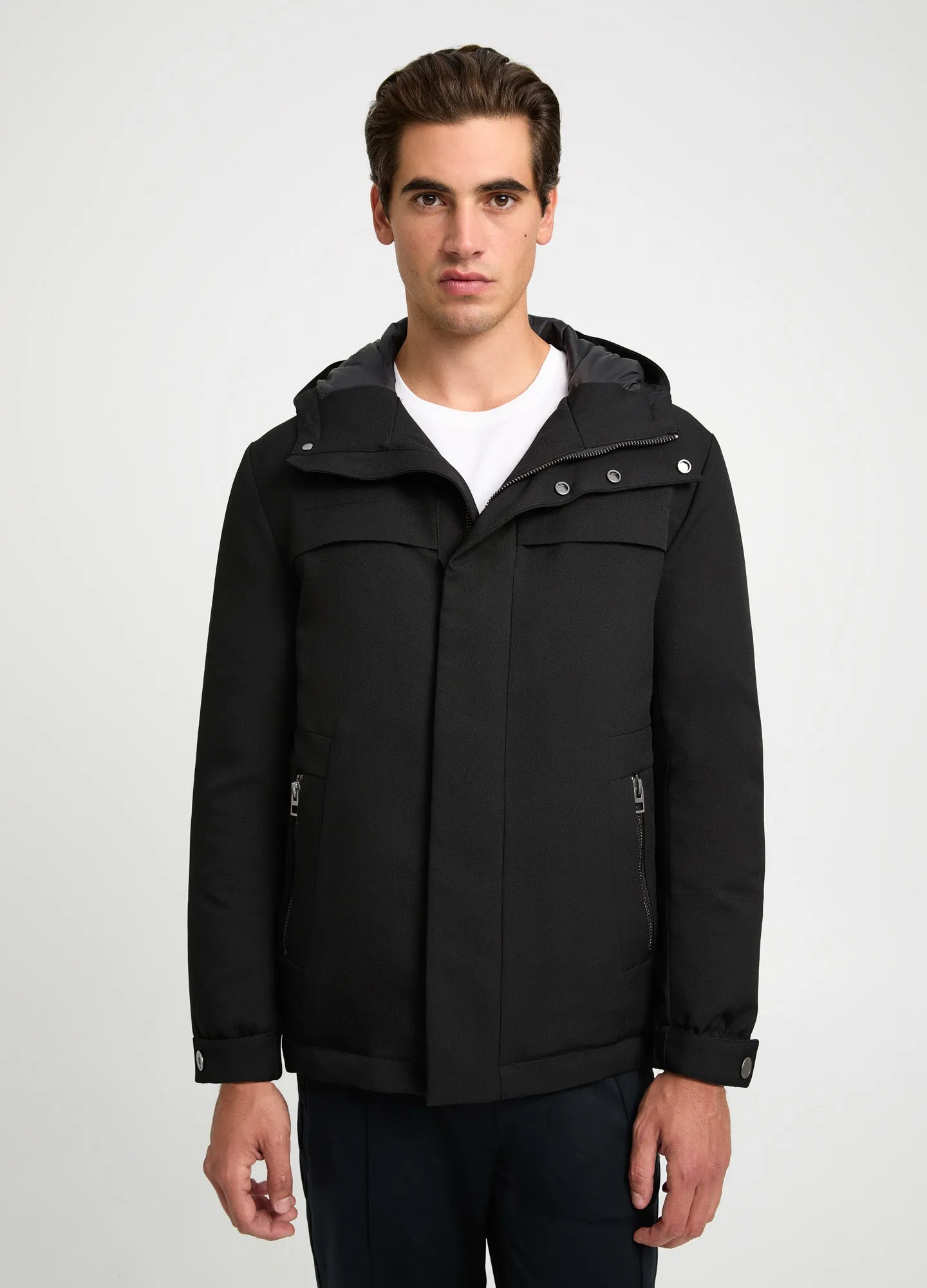 Tech Down Parka Jacket Black