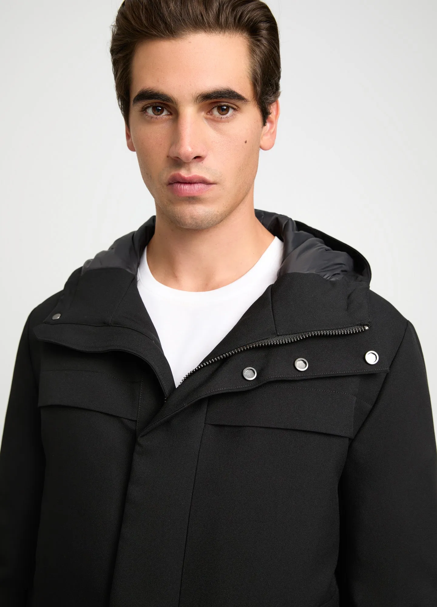 Tech Down Parka Jacket Black