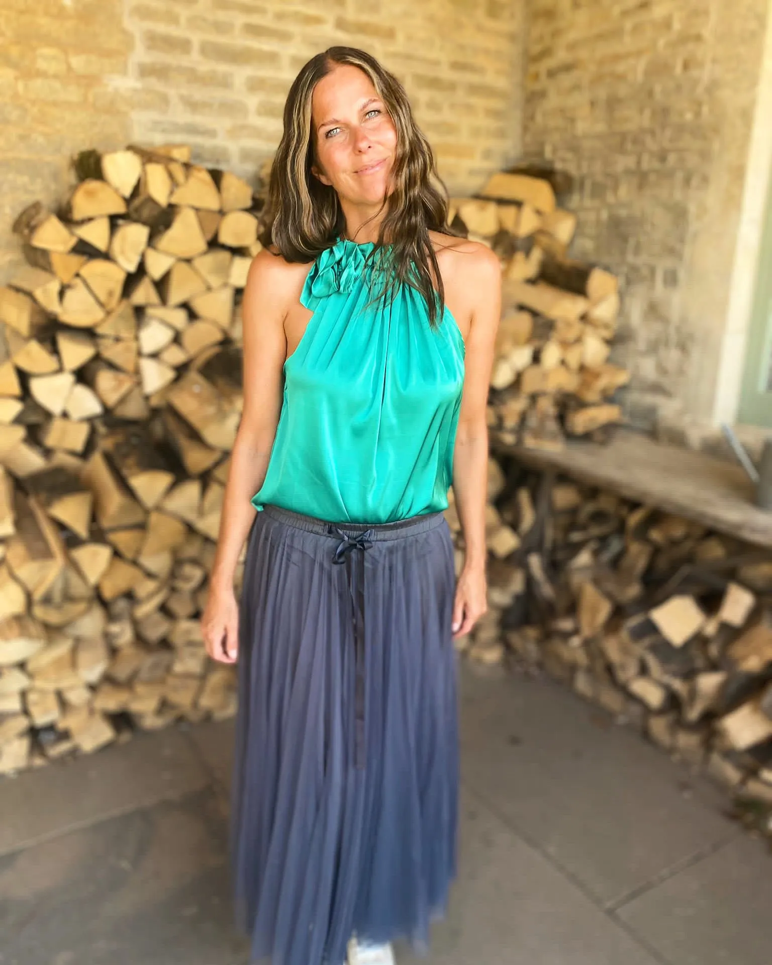 Tessa Tulle Skirt Charcoal