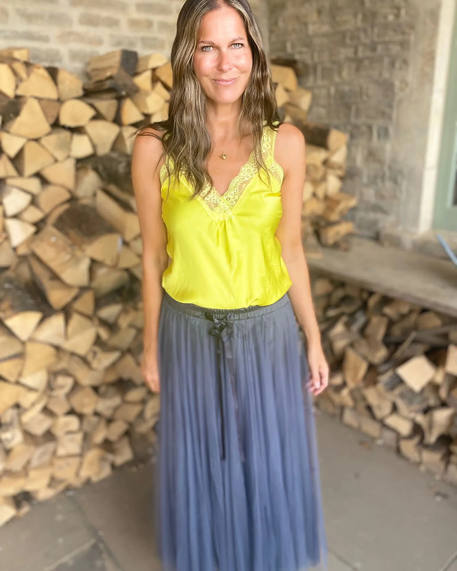 Tessa Tulle Skirt Charcoal