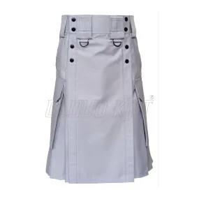 Traditional Modern Utility Kilt With Slash and Cargo Pockets
