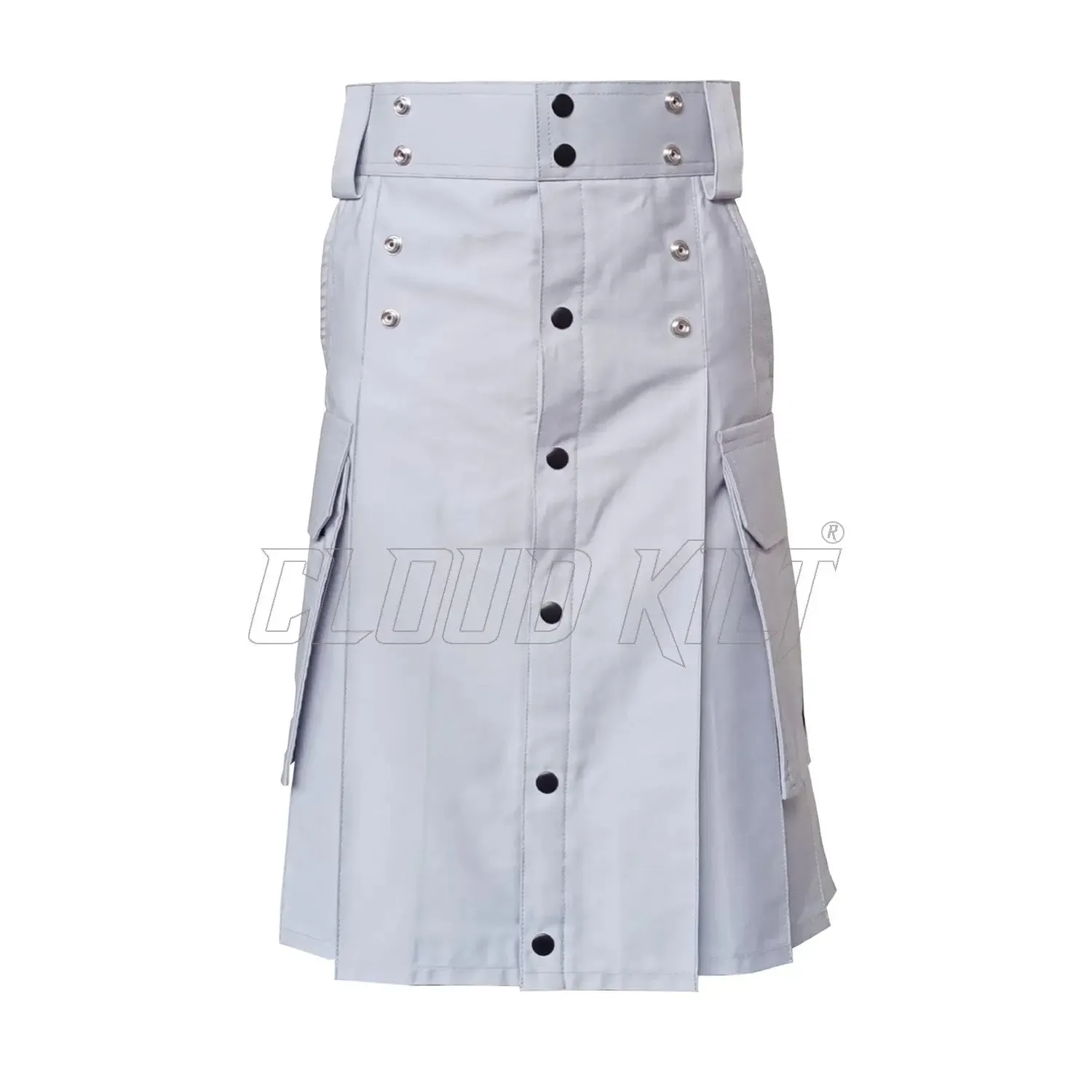 Traditional Modern Utility Kilt With Slash and Cargo Pockets