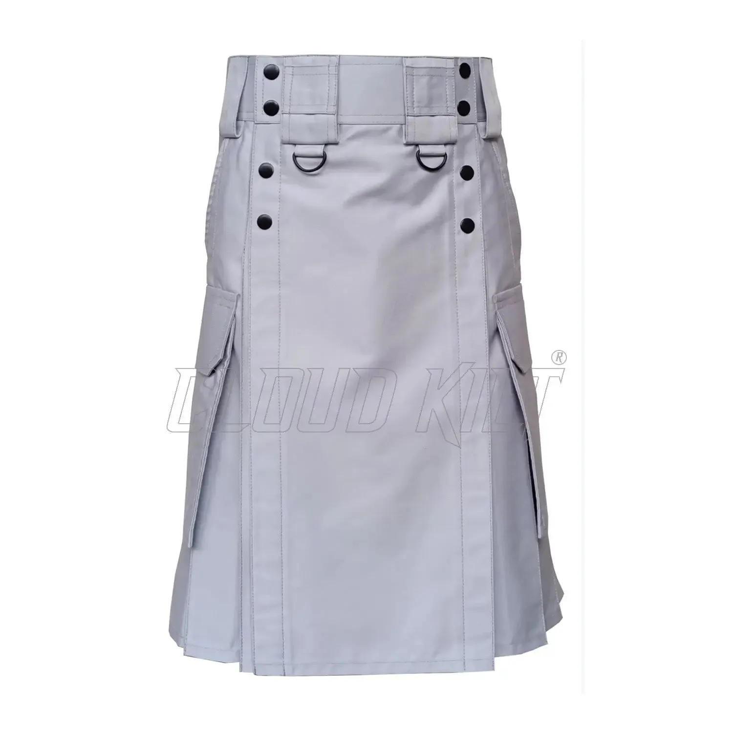 Traditional Modern Utility Kilt With Slash and Cargo Pockets
