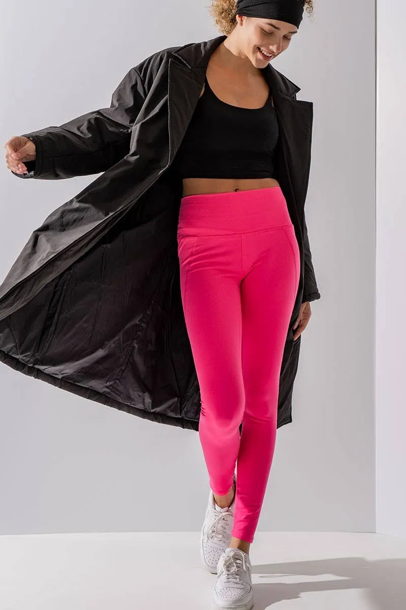 Urban Daizy - BUTTON DOWN LONG PUFFER COAT