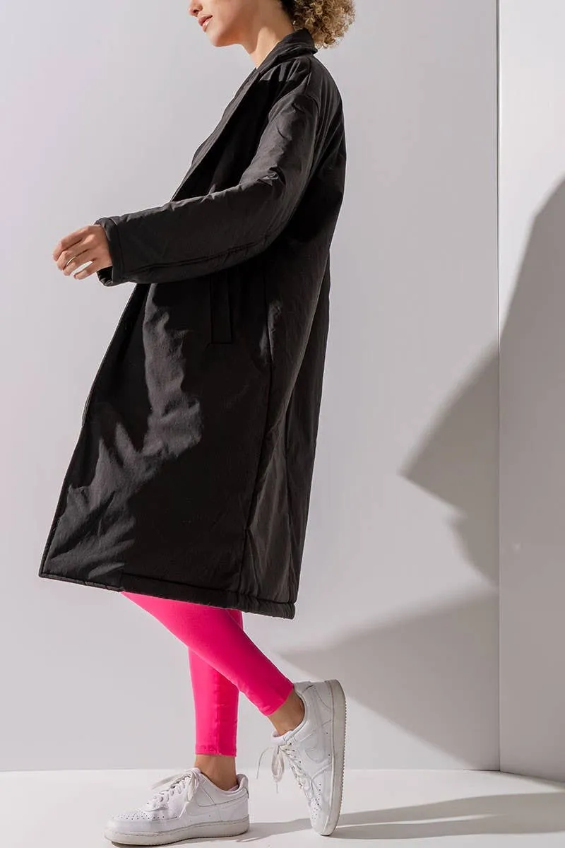 Urban Daizy - BUTTON DOWN LONG PUFFER COAT