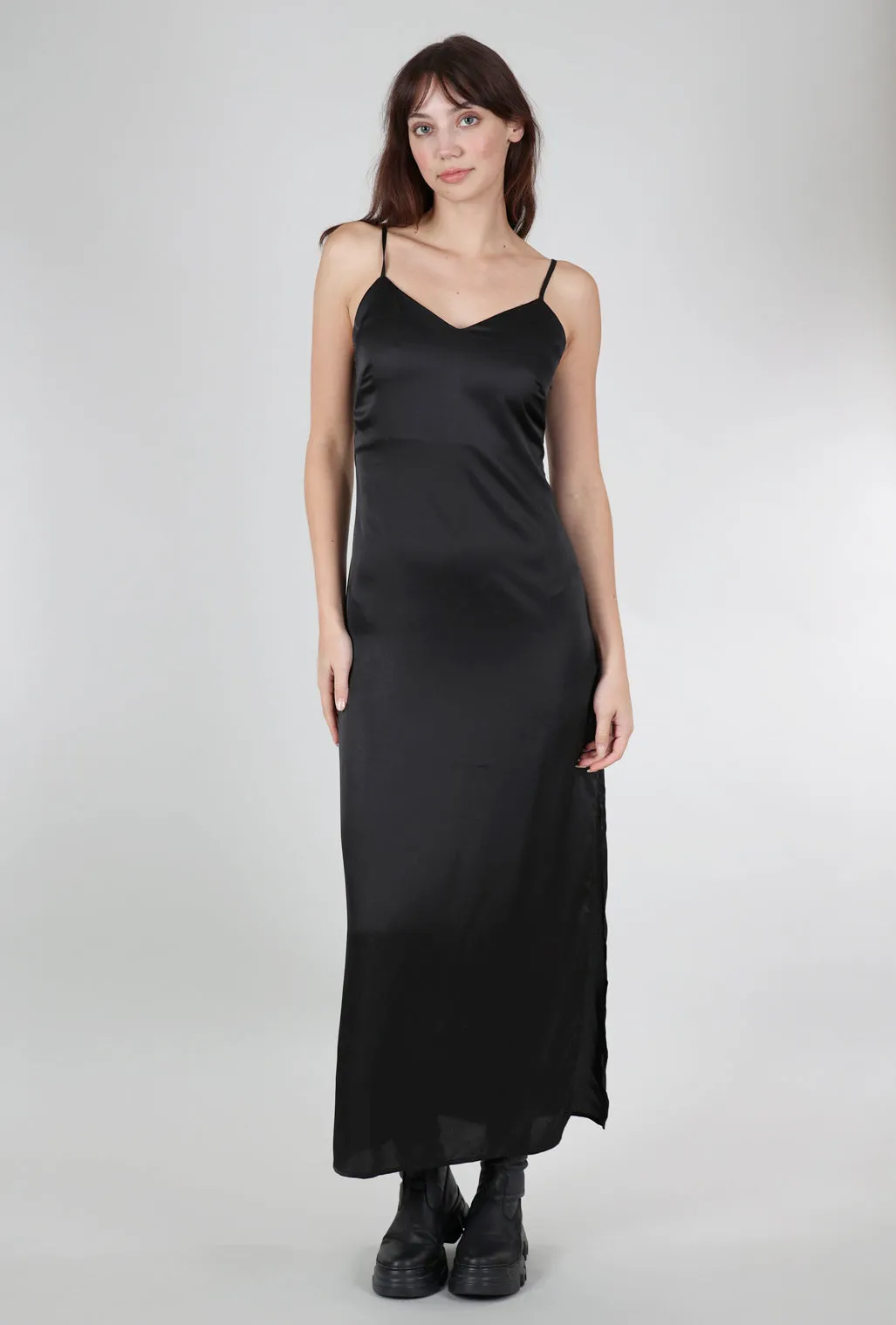Valarie Slip Dress, Black