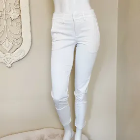 Vince | Womens White Straight Leg Chino Pants | Size: 0