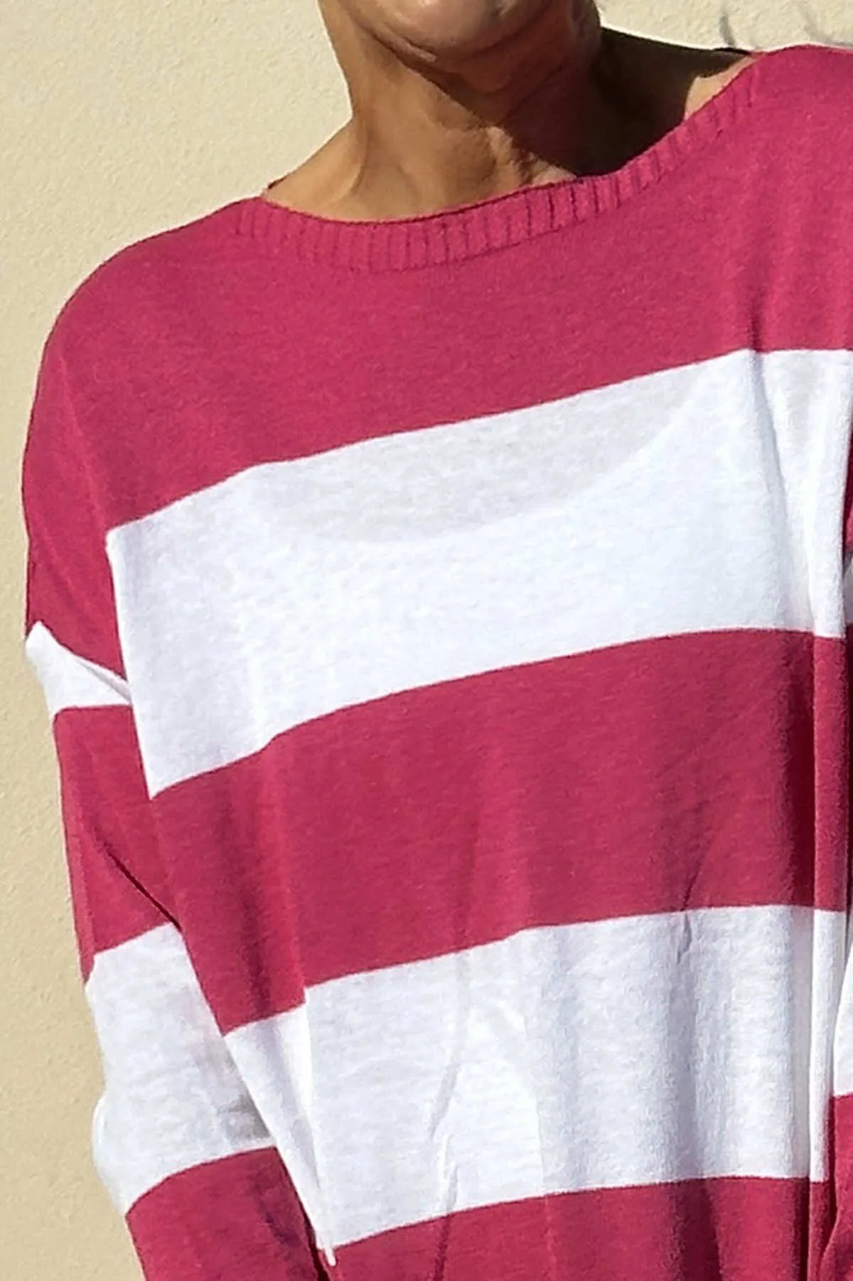Winslet Stripe Tunic Fuchsia