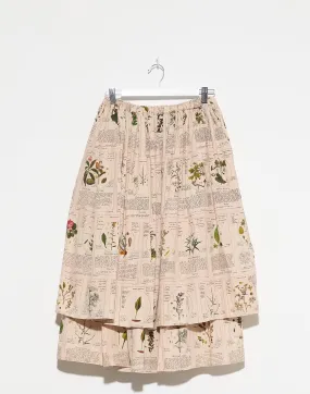 Winter Herbarium Cotton Layered Skirt