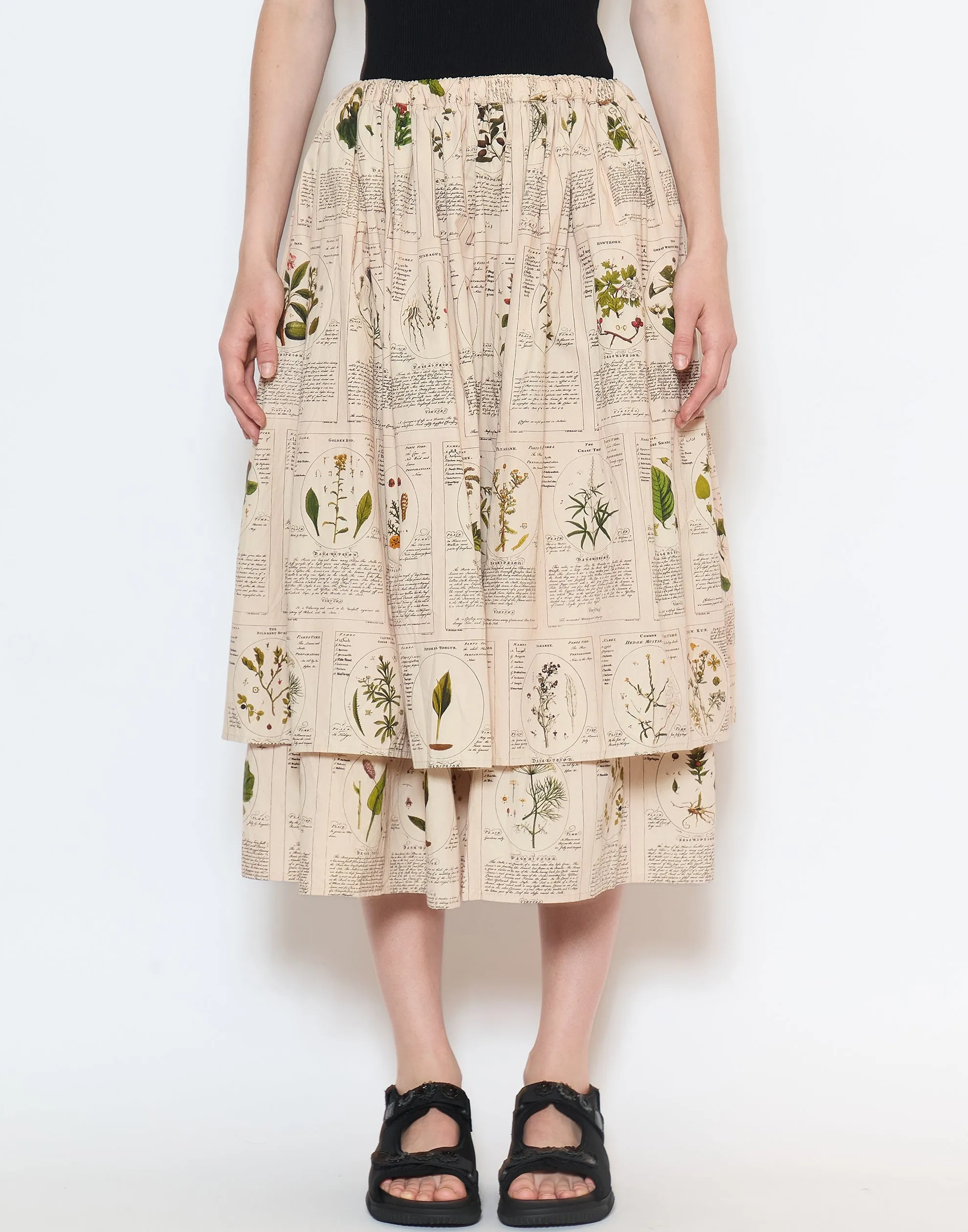 Winter Herbarium Cotton Layered Skirt