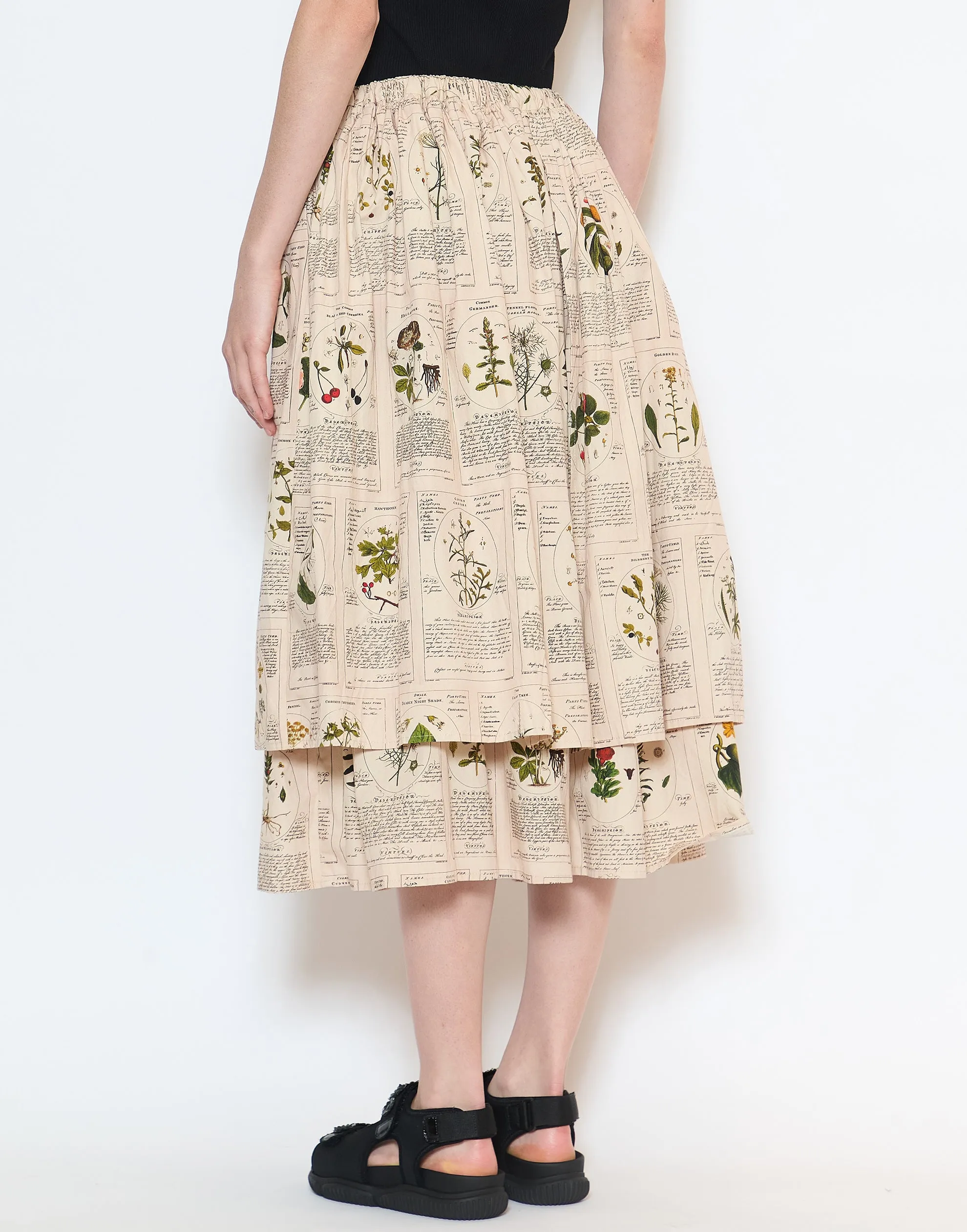 Winter Herbarium Cotton Layered Skirt